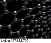 Zigzag carbon nanotube isolated on black. Стоковая иллюстрация, иллюстратор EugeneSergeev / Фотобанк Лори