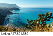 Tyrrhenian sea landscape, Calabria, Italy (2017 год). Стоковое фото, фотограф Юрий Брыкайло / Фотобанк Лори