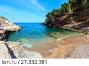 Summer Baia della Pergola beach, Puglia, Italy (2017 год). Стоковое фото, фотограф Юрий Брыкайло / Фотобанк Лори