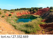 Bauxite Lake Cave near Otranto, Italy. Стоковое фото, фотограф Юрий Брыкайло / Фотобанк Лори
