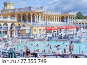 Купальня Сеченьи (венг. Széchenyi fürdő) в Будапеште. Венгрия (2015 год). Редакционное фото, фотограф stargal / Фотобанк Лори