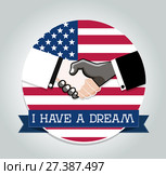 Luther King day illustration. Стоковая иллюстрация, иллюстратор Седых Алена / Фотобанк Лори