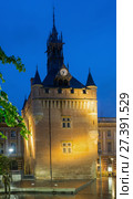 Night view of Donjon du Capitole, Toulouse (2017 год). Стоковое фото, фотограф Яков Филимонов / Фотобанк Лори