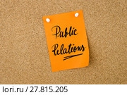 Public Relations written on paper note. Стоковое фото, фотограф Constantin Stanciu / PantherMedia / Фотобанк Лори