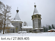 Архангельская область, Каргопольский район, деревня Погост. Церковь Богоявления Господня, 1787 год постройки, Ошевенский приход (2018 год). Стоковое фото, фотограф Овчинникова Ирина / Фотобанк Лори