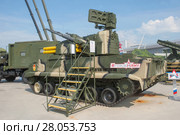 Современный российский пушечно-ракетный комплекс 2К22 «Тунгуска» (SA-19 Grison) на форуме "Армия-2017" в парке "Патриот" Редакционное фото, фотограф Малышев Андрей / Фотобанк Лори