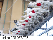 Rewinding machine at knitting shop view. Стоковое фото, фотограф Гурьянов Андрей / Фотобанк Лори