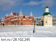 Паломнический центр при Свято-Троицкой Сергиевой лавре, город Сергиев Посад (2018 год). Редакционное фото, фотограф Natalia Sidorova / Фотобанк Лори