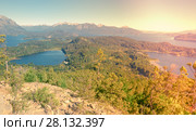 Lakes Nahuel Huapi and mountain Campanario (2017 год). Стоковое фото, фотограф Яков Филимонов / Фотобанк Лори