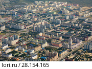 Top view the city of Nizhnevartovsk in spring (2017 год). Стоковое фото, фотограф Владимир Мельников / Фотобанк Лори