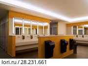 modern large toilet in the administrative building. Стоковое фото, фотограф Володина Ольга / Фотобанк Лори