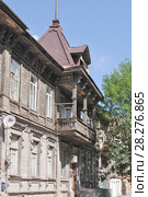 Самара. Улица Молодогвардейская, фрагмент дома 134/136 (1898 год) (2017 год). Редакционное фото, фотограф Илюхина Наталья / Фотобанк Лори