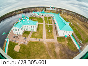 Александро-Свирский монастырь. Вид с колокольни. Весна. Редакционное фото, фотограф Сергей Цепек / Фотобанк Лори