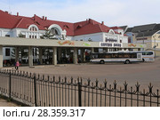 Автовокзал. Московская область, город Сергиев Посад, Вознесенская улица, 49а. (2018 год). Редакционное фото, фотограф Алексей Гусев / Фотобанк Лори