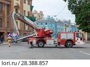 Пожарная машина на базе автомобиля "IVECO MAGIRUS" (2017 год). Редакционное фото, фотограф Александр Щепин / Фотобанк Лори