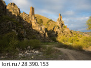 Ингушетия. Вовнушки. Сторожевые башни (2018 год). Редакционное фото, фотограф Литвяк Игорь / Фотобанк Лори