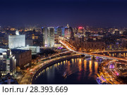View of the New Arbat and Moscow river (2018 год). Редакционное фото, фотограф Юрий Шурчков / Фотобанк Лори