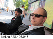 Москва, двойник Путина на старом Арбате (2018 год). Редакционное фото, фотограф Дмитрий Неумоин / Фотобанк Лори