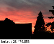 Summer sunset over houses. Стоковое фото, агентство Ingram Publishing / Фотобанк Лори