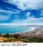 Javea in Alicante aerial view Valencian Community of spain with Mediterranean sea. Стоковое фото, фотограф Tono Balaguer / Ingram Publishing / Фотобанк Лори