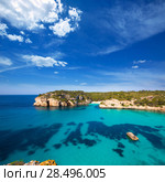 Cala Macarella and Macarelleta Ciutadella in Menorca Mediterranean Balearic islands. Стоковое фото, фотограф Tono Balaguer / Ingram Publishing / Фотобанк Лори
