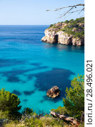 Cala Macarella Ciutadella Menorca turquoise Mediterranean sea in Balearic islands. Стоковое фото, фотограф Tono Balaguer / Ingram Publishing / Фотобанк Лори