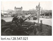 Зенитная батарея. Москва, 1941. Редакционное фото, фотограф Retro / Фотобанк Лори