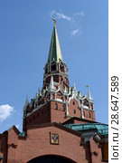 Троицкая башня Московского Кремля (2018 год). Редакционное фото, фотограф Free Wind / Фотобанк Лори