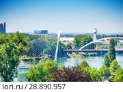 Passerelle Deux Rives and Beatus-Rhenanus bridges (2017 год). Стоковое фото, фотограф Сергей Новиков / Фотобанк Лори