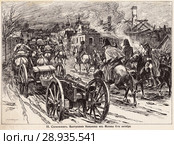 Выступление Наполеона из Москвы 6-го октября 1812 года. Н. Самокиш. Иллюстрация из журнала "Нива" 1912 года. Редакционная иллюстрация, иллюстратор Макаров Алексей / Фотобанк Лори