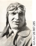 Валерий Павлович Чкалов. 1937. Редакционное фото, фотограф Retro / Фотобанк Лори