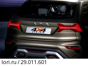Презентация концепта нового российского внедорожника Lada 4х4 Vision на Московском международном автомобильном салоне (ММАС – 2018) в МВЦ "Крокус Экспо", Россия. Редакционное фото, фотограф Николай Винокуров / Фотобанк Лори