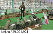 Кубинка, военно-патриотический парк "Патриот", Международный военно-технический форум "Армия-2018". Сирийская экспозиция. Американские ПТРК "Тоу", "Джавелин" и европейский "Милан" захваченные у террористов в Сирии. Редакционное видео, видеограф Игорь Долгов / Фотобанк Лори