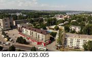 Lipetsk, Russia - Aug 5. 2018. view of Levoberezhny district and Zoya Kosmodemyanskaya street. Редакционное видео, видеограф Володина Ольга / Фотобанк Лори