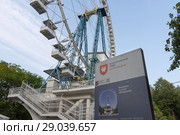 Большое колесо обозрения в Измайловском парке, лето 2018 г. Стоковое фото, фотограф Дмитрий Рыженков / Фотобанк Лори