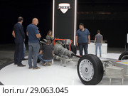Выставочный стенд от фирмы AURUS на Московском автосалоне (2018 год). Редакционное фото, фотограф Дмитрий Неумоин / Фотобанк Лори