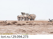 Бронетранспортер БТР-82АТ с тепловизионным прицелом. Международный военно-технический форум "Армия-2018". Полигон "Алабино" в Московской области. Редакционное фото, фотограф Алёшина Оксана / Фотобанк Лори