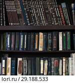 Religious books on shelves in Abuhav Synagogue, Safed, Northern District, Israel. Стоковое фото, фотограф Keith Levit / Ingram Publishing / Фотобанк Лори