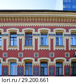 Voronezh, Russia - August 23. 2018 Tsentralnaya Hotel , now residential house. cultural heritage site. Редакционное фото, фотограф Володина Ольга / Фотобанк Лори