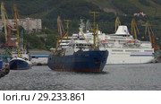 Петропавловск-Камчатский морской порт. Time lapse (2018 год). Редакционное видео, видеограф А. А. Пирагис / Фотобанк Лори