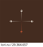 Three Musketeers original vector logo. EPS icon. Стоковая иллюстрация, иллюстратор Михаил Мачужак / Фотобанк Лори
