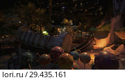 Territory of the amusement Shrek in DreamWorks in Motiongate at Dubai Parks and Resorts (2018 год). Редакционное фото, фотограф Юлия Машкова / Фотобанк Лори