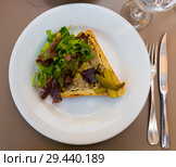 Top view of piece of Pate en croute maison. Стоковое фото, фотограф Яков Филимонов / Фотобанк Лори