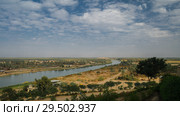 View Euphrates river from former Hussein palace, Hillah, Babyl Iraq (2011 год). Стоковое фото, фотограф Сергей Майоров / Фотобанк Лори