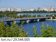 View of Chernavsky Bridge over River in Voronezh, Russia (2018 год). Стоковое фото, фотограф Володина Ольга / Фотобанк Лори