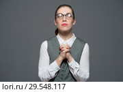 A woman asks pleads for a help. Стоковое фото, фотограф Pavel Biryukov / Фотобанк Лори