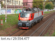 Электровоз ЭП20 "Олимп". Москва (2018 год). Редакционное фото, фотограф Александр Щепин / Фотобанк Лори