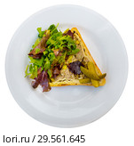 Top view of piece of Pate en croute maison. Стоковое фото, фотограф Яков Филимонов / Фотобанк Лори