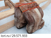 Женские унты из оленьей шкуры сделаны в СССР. Народные промыслы. Стоковое фото, фотограф Анатолий Матвейчук / Фотобанк Лори