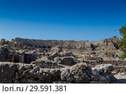 Руины античного города Сиде в Турции (Side, Antalya, Turkey) (2018 год). Редакционное фото, фотограф Ольга Сейфутдинова / Фотобанк Лори